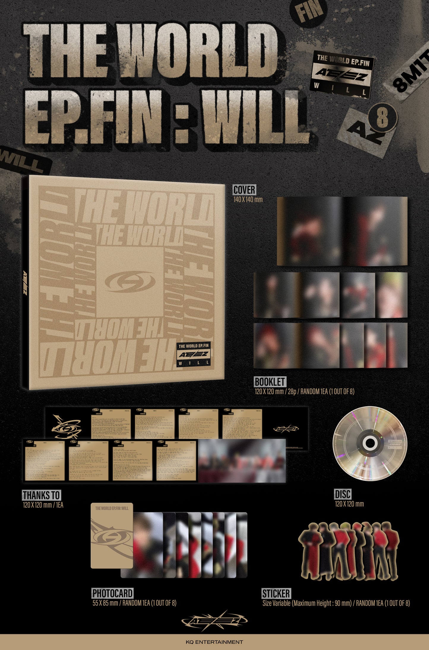 ATEEZ - 2ND ALBUM [THE WORLD EP.FIN : WILL] (Digipak Ver.) (Random Ver.)