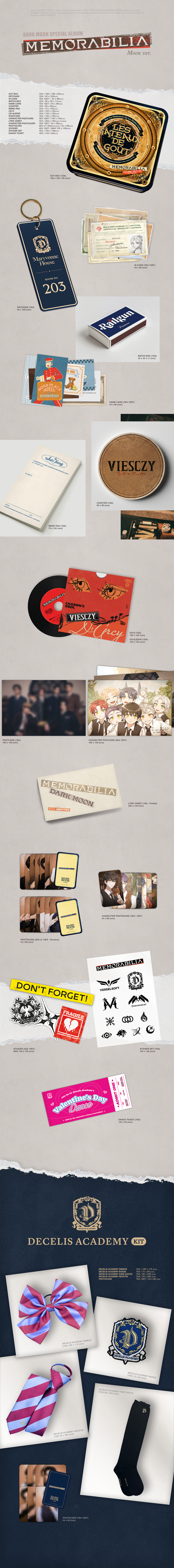 🎁WEVERSE POB🎁ENHYPEN - DARK MOON SPECIAL ALBUM [MEMORABILIA] (Moon Ver.) & Decelis Arcademy kit