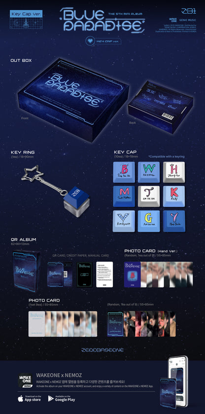 ZEROBASEONE - 5th mini album [BLUE PARADISE] (Key Cap Ver.)