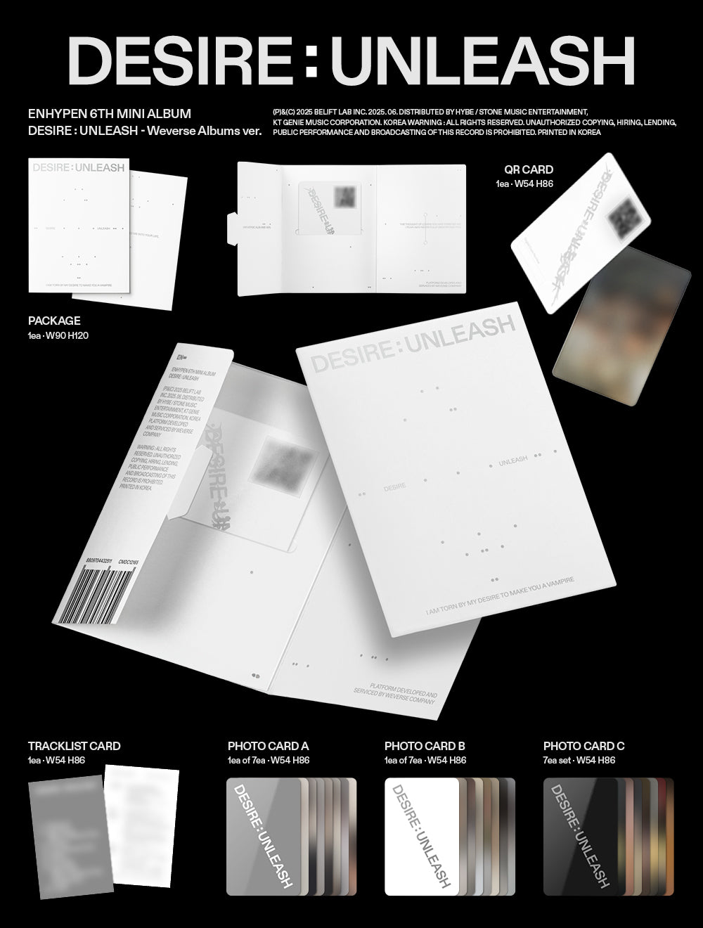 ENHYPEN - 6th mini album [DESIRE : UNLEASH] (Weverse Albums ver.)