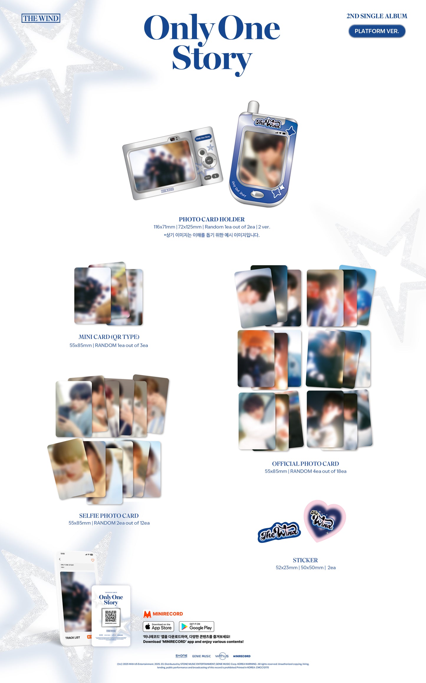 The Wind - 2nd Single Album [Only One Story] (Platform Ver.) ( 2 TYPES Random)