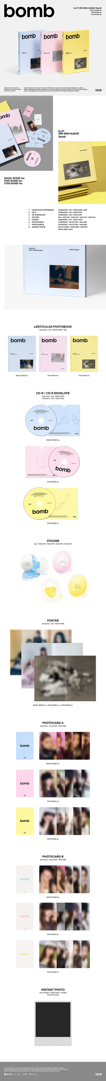 ILLIT - 3rd Mini Album [bomb] (3 TYPE Random)
