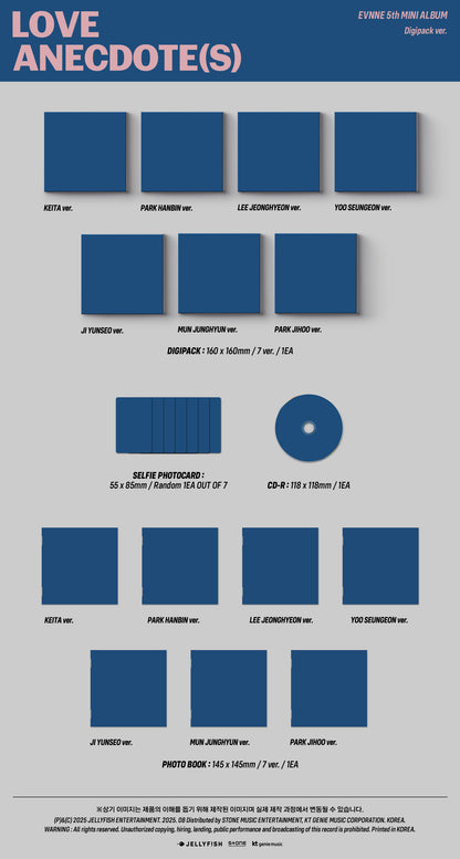 EVNNE - 5th mini album [LOVE ANECDOTE(S)] (Digipack ver.) (7 TYPES Random)