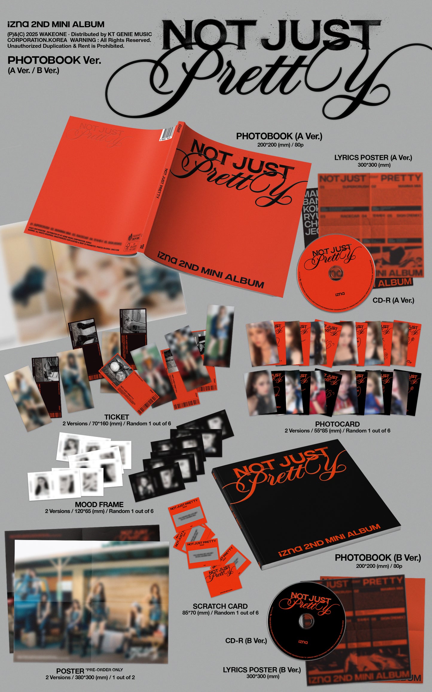izna - 2nd mini album [Not Just Pretty] (PHOTOBOOK Ver.) (2 TYPES Random)