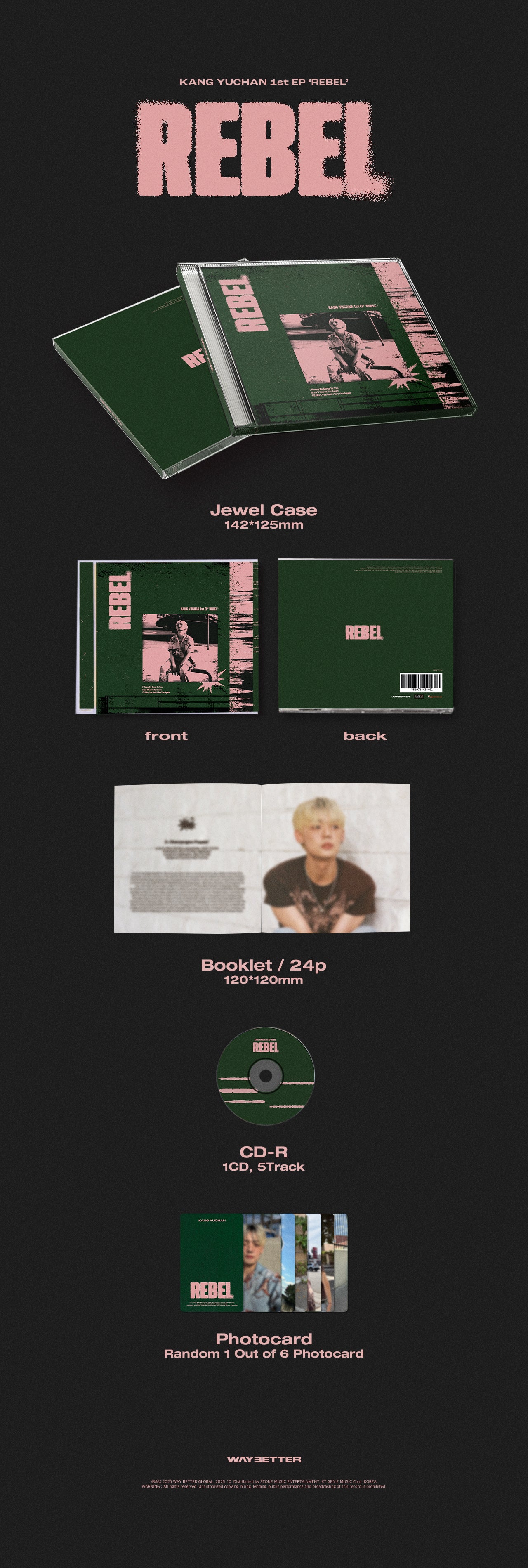 KANG YUCHAN - 1st EP [REBEL]