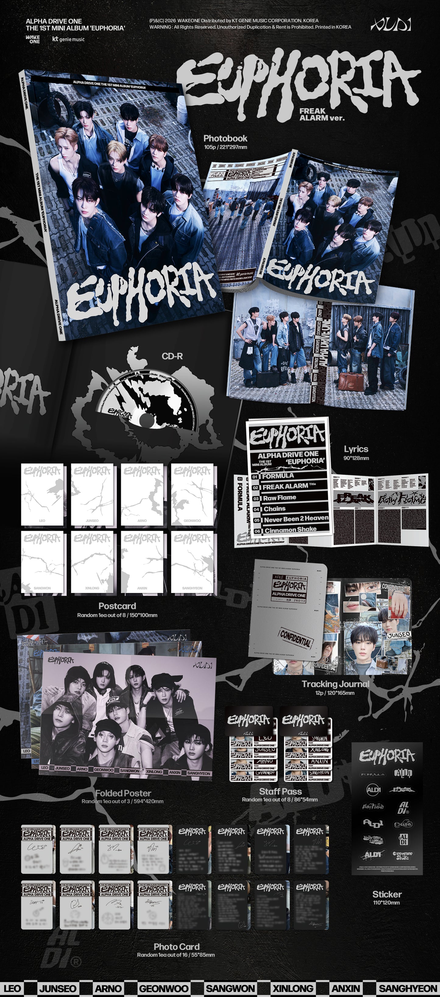 ALPHA DRIVE ONE - 1st mini album ‘EUPHORIA’ (FREAK ALARM ver.)