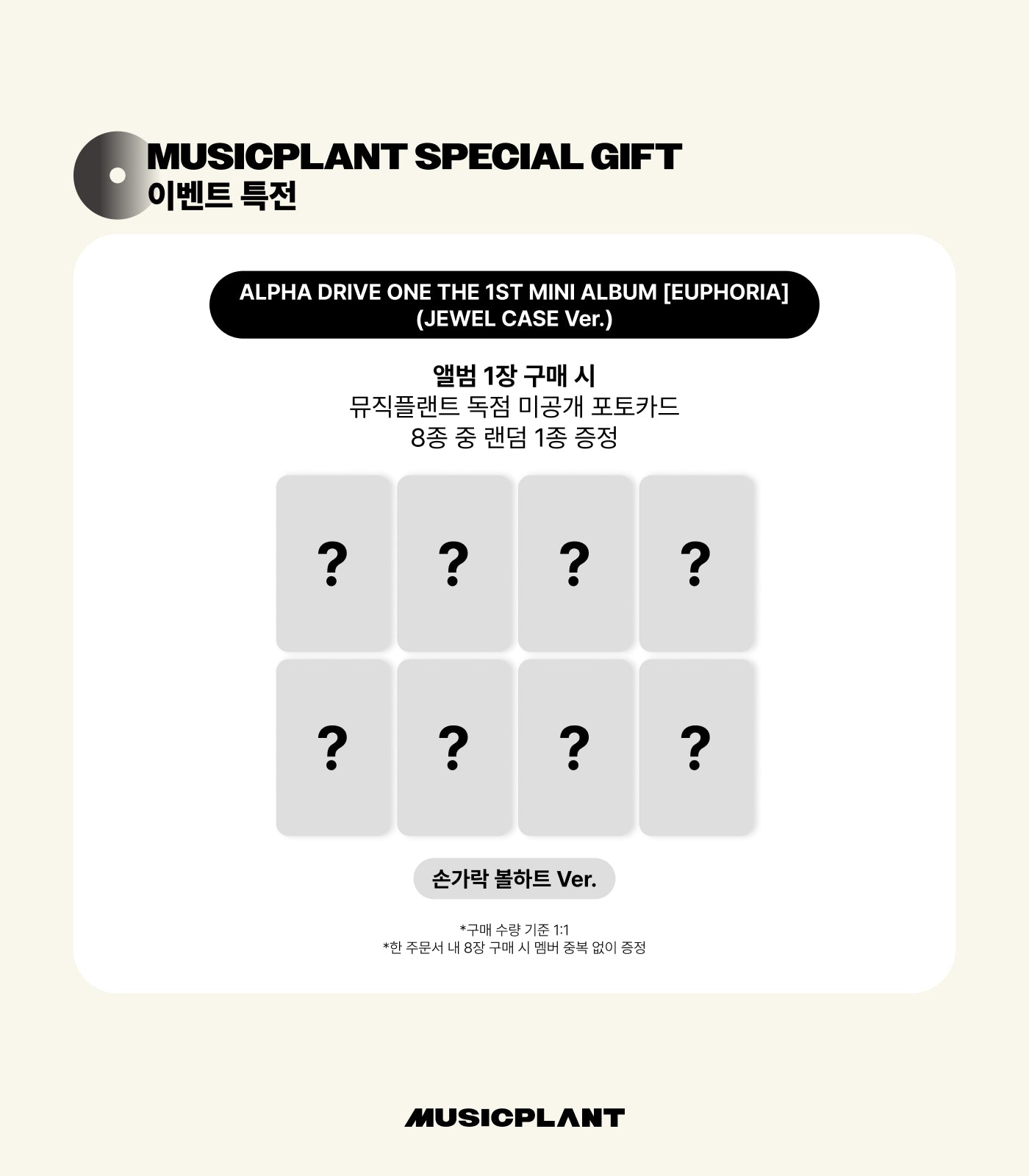 ALPHA DRIVE ONE - 1st mini album ‘EUPHORIA’ (JEWEL CASE ver.) (8 TYPES Random)