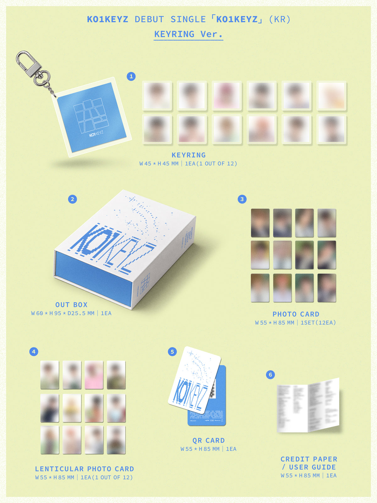 KO1KEYZ - DEBUT SINGLE [KO1KEYZ] (KR) (KEYRING VER.)