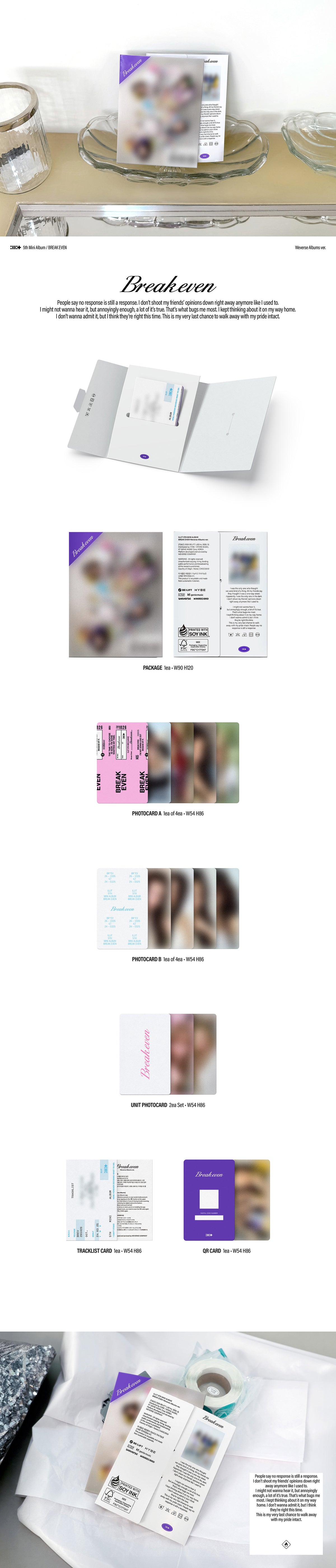 ILLIT - 5th mini album [BREAK EVEN] (Weverse Albums ver.)