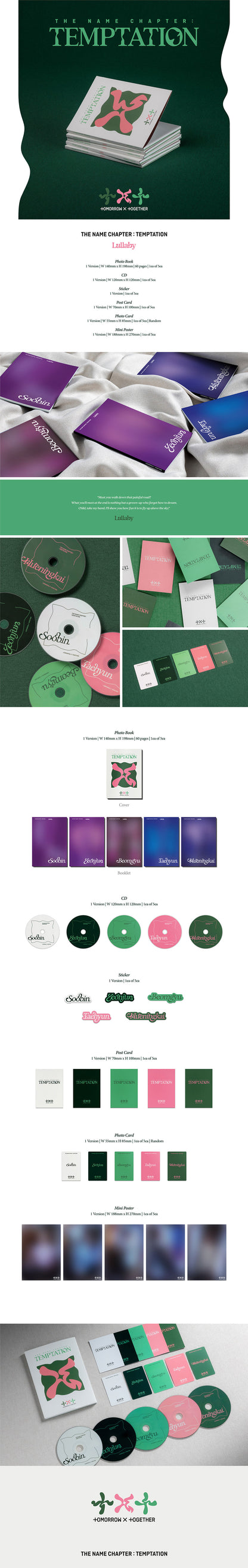 TOMORROW X TOGETHER - 5TH MINI ALBUM [THE NAME CHAPTER : TEMPTATION] (Lullaby Ver.) (Random Ver.)