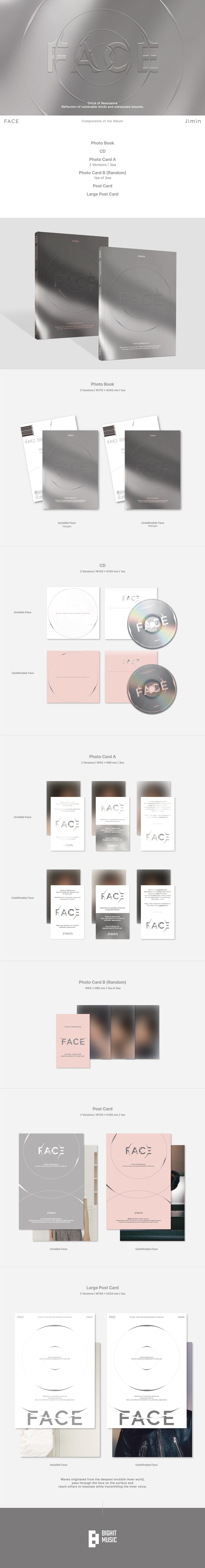 JIMIN (BTS) - 1ST SOLO ALBUM [FACE] (Random Ver.)