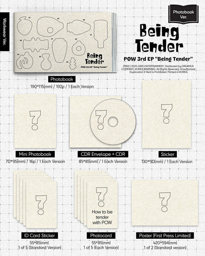 POW - 3rd mini album [Being Tender] (Photobook Ver.) (2 TYPES Random)
