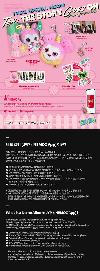 TWICE - SPECIAL ALBUM [TEN: The Story Goes On] (Party lovely Ver.)