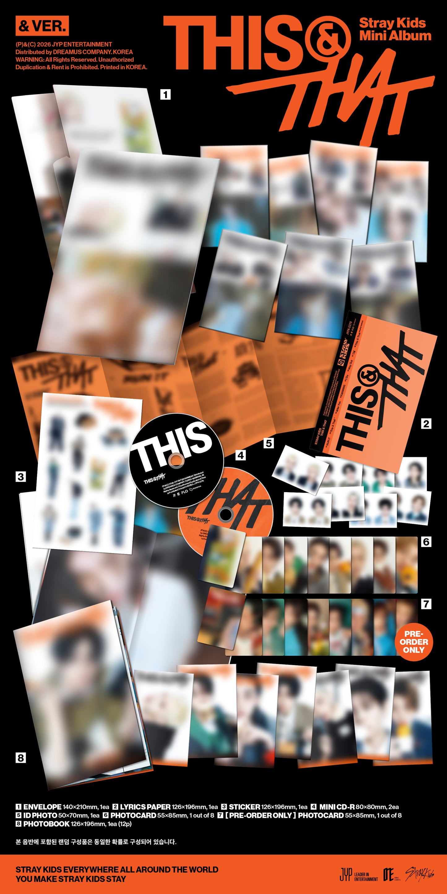 Stray Kids - mini album [THIS & THAT] (& VER.) (8 TYPES Random)