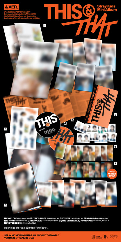 Stray Kids - mini album [THIS & THAT] (& VER.) (8 TYPES Random)