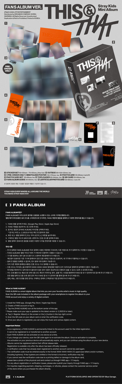 Stray Kids - mini album [THIS & THAT] (FANS ALBUM VER.)