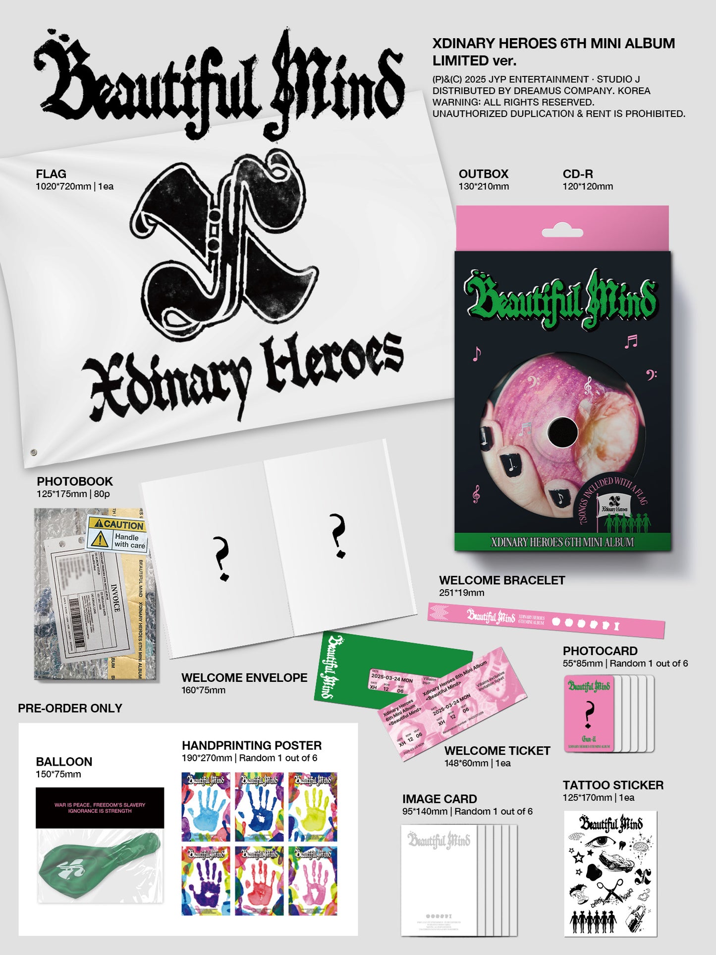 Xdinary Heroes - 6th mini album [Beautiful Mind] (LIMITED Ver.)