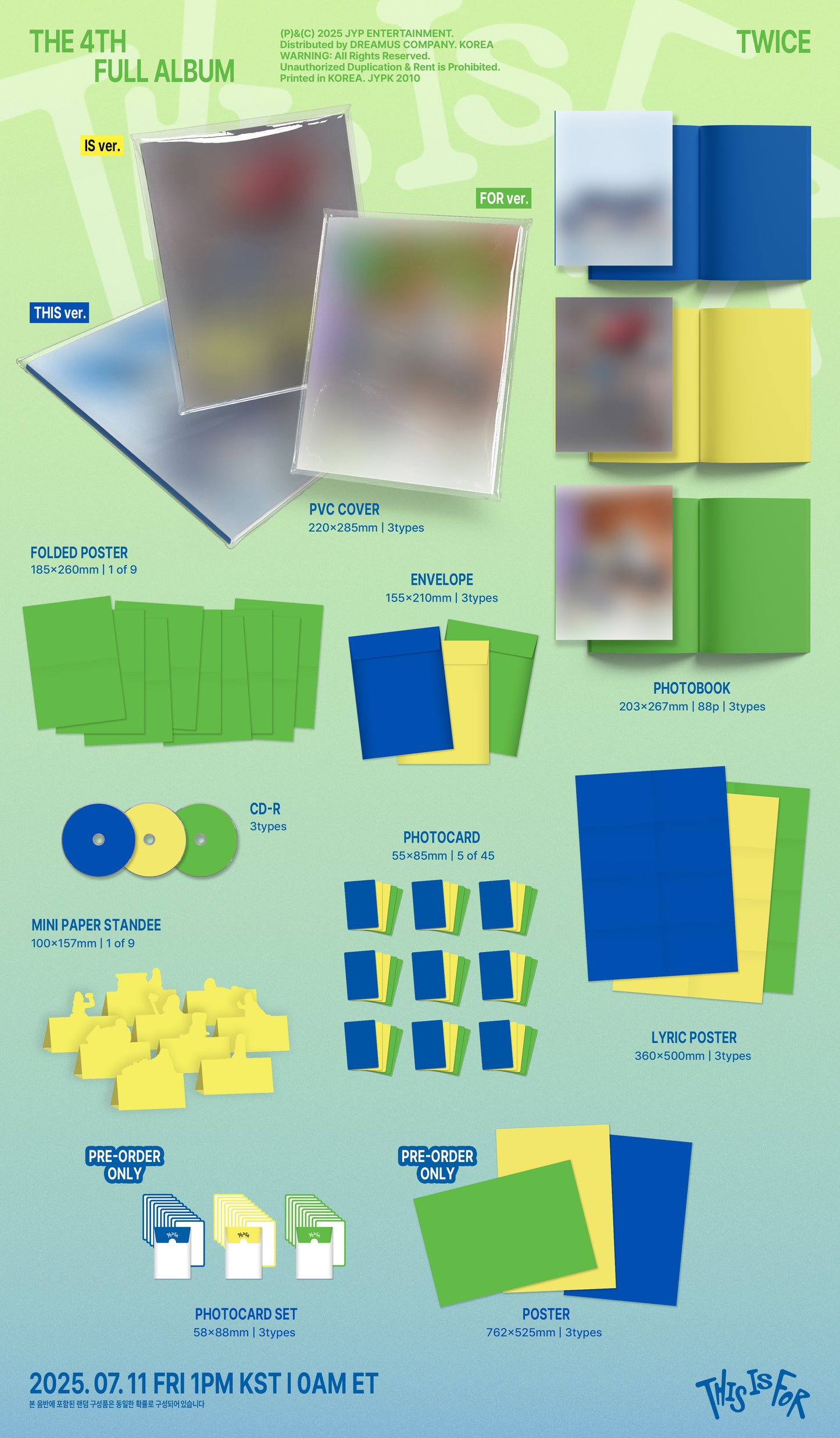 TWICE - 4th Full Album [THIS IS FOR] (3 TYPES Random)