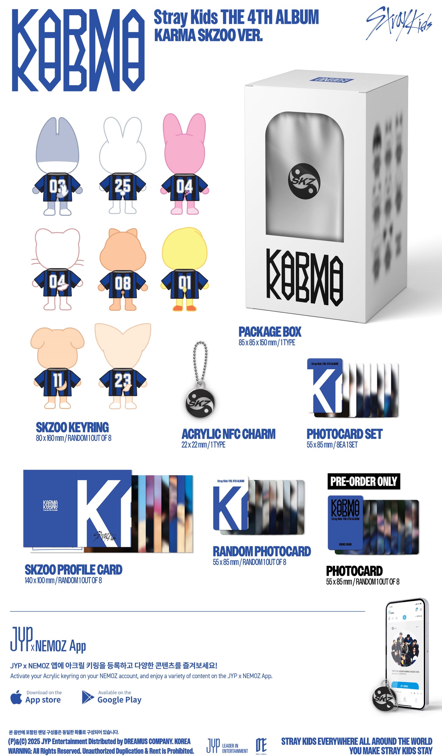 Stray Kids - 4th Full Album [KARMA] (SKZOO VER.) (8 TYPES Random)