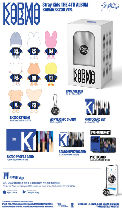 Stray Kids - 4th Full Album [KARMA] (SKZOO VER.) (8 TYPES Random)