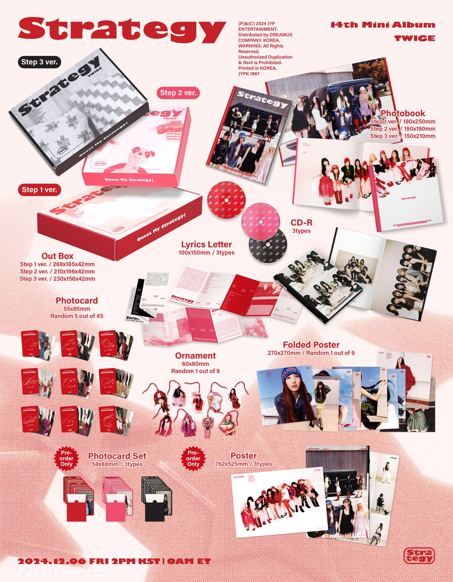 TWICE 14th Mini Album [STRATEGY] (3 TYPE Random)