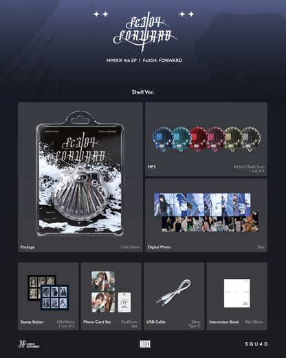 NMIXX - 4th mini album [Fe3O4: FORWARD] (Shell Ver.) (6 TYPES Random) (battery included)