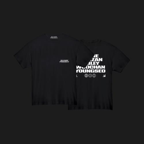 ALLDAY PROJECT BLACK MEMBER NAMES T-SHIRT