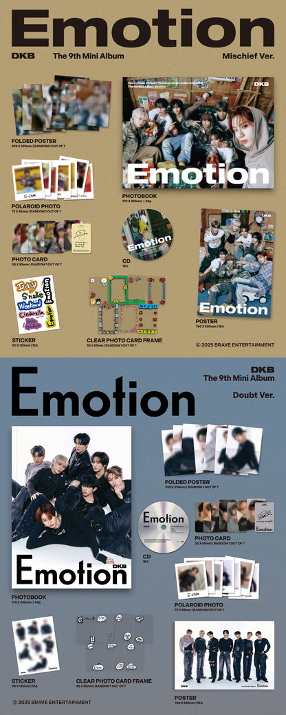 DKB - 9th mini album [Emotion] (2 TYPES Random)