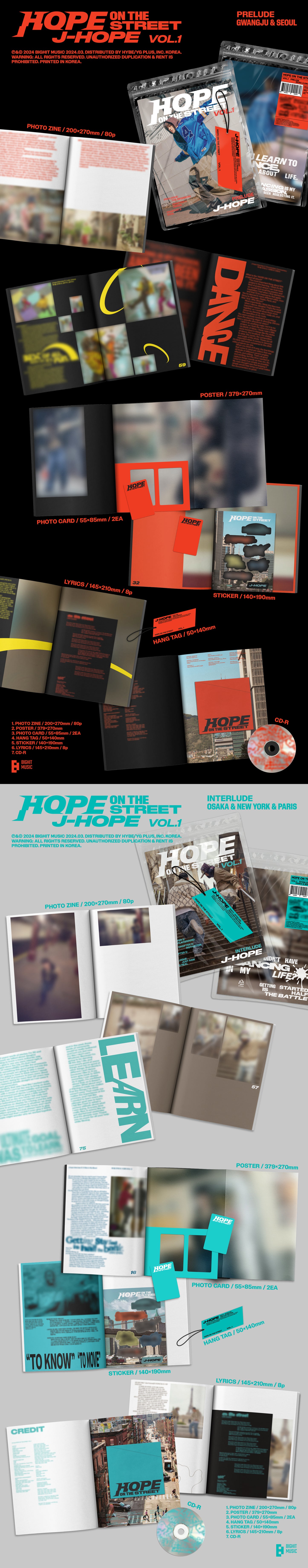 J-HOPE [HOPE ON THE STREET VOL.1] (Random Ver.) + POB