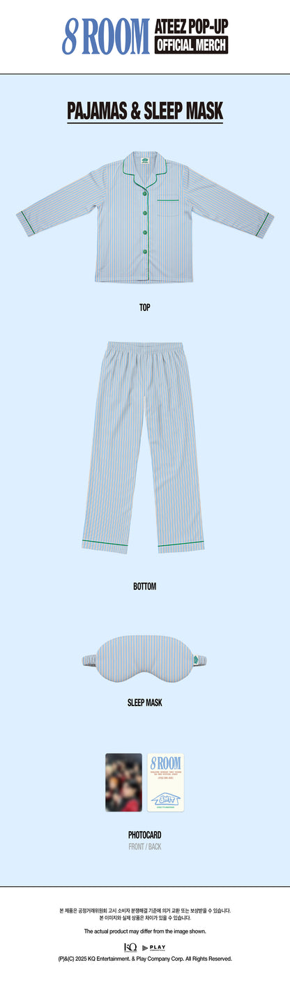 ATEEZ - [POP-UP 8ROOM OFFICIAL MERCH] PAJAMAS & SLEEP MASK