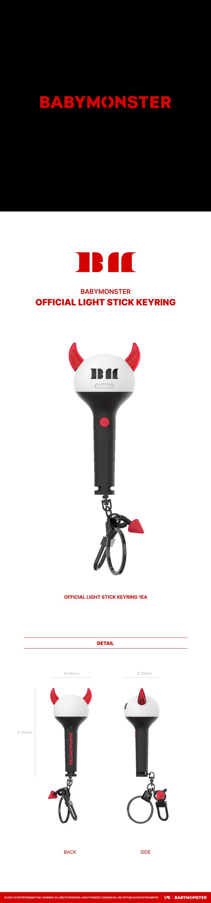BABYMONSTER OFFICIAL LIGHT STICK KEYRING