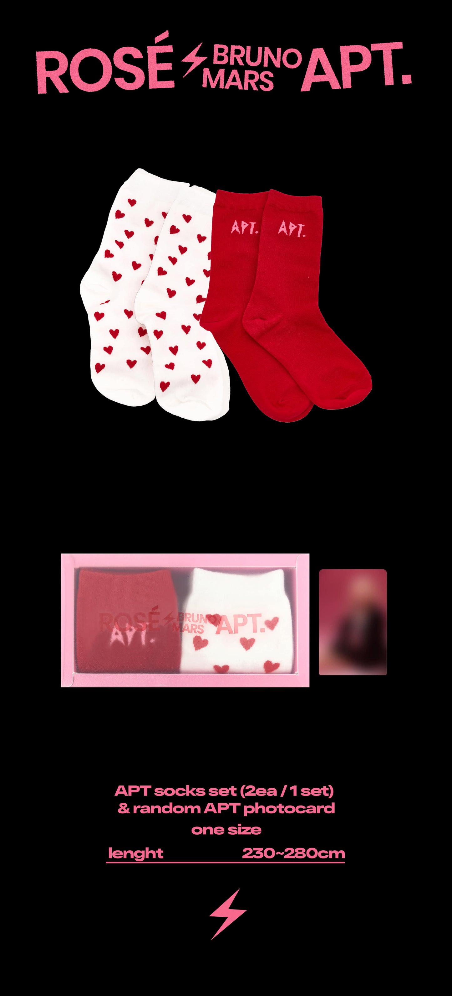 ROSÉ (BLACKPINK) - OFFICIAL MD [ROSIE] APT SOCKS SET