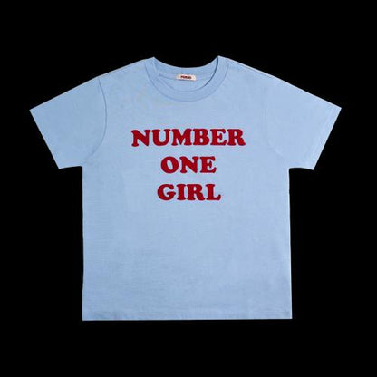 ROSÉ (BLACKPINK) - OFFICIAL MD [ROSIE] NUMBER ONE GIRL T-SHIRT (BLUE Ver.)