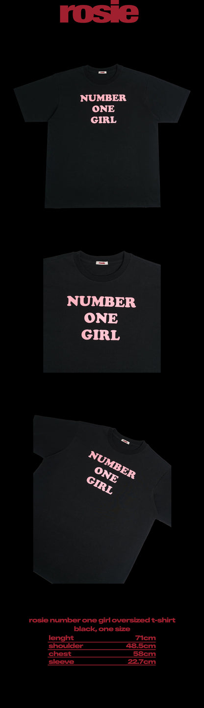 ROSÉ (BLACKPINK) - OFFICIAL MD [ROSIE] NUMBER ONE GIRL T-SHIRT (BLACK Ver.)