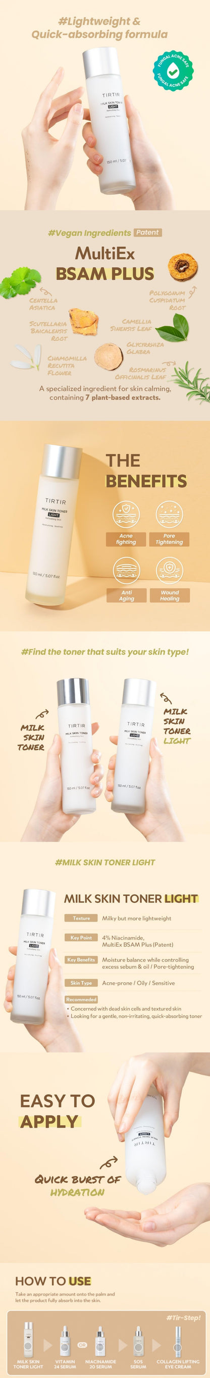 TIRTIR Milk Skin Toner Light 150ml