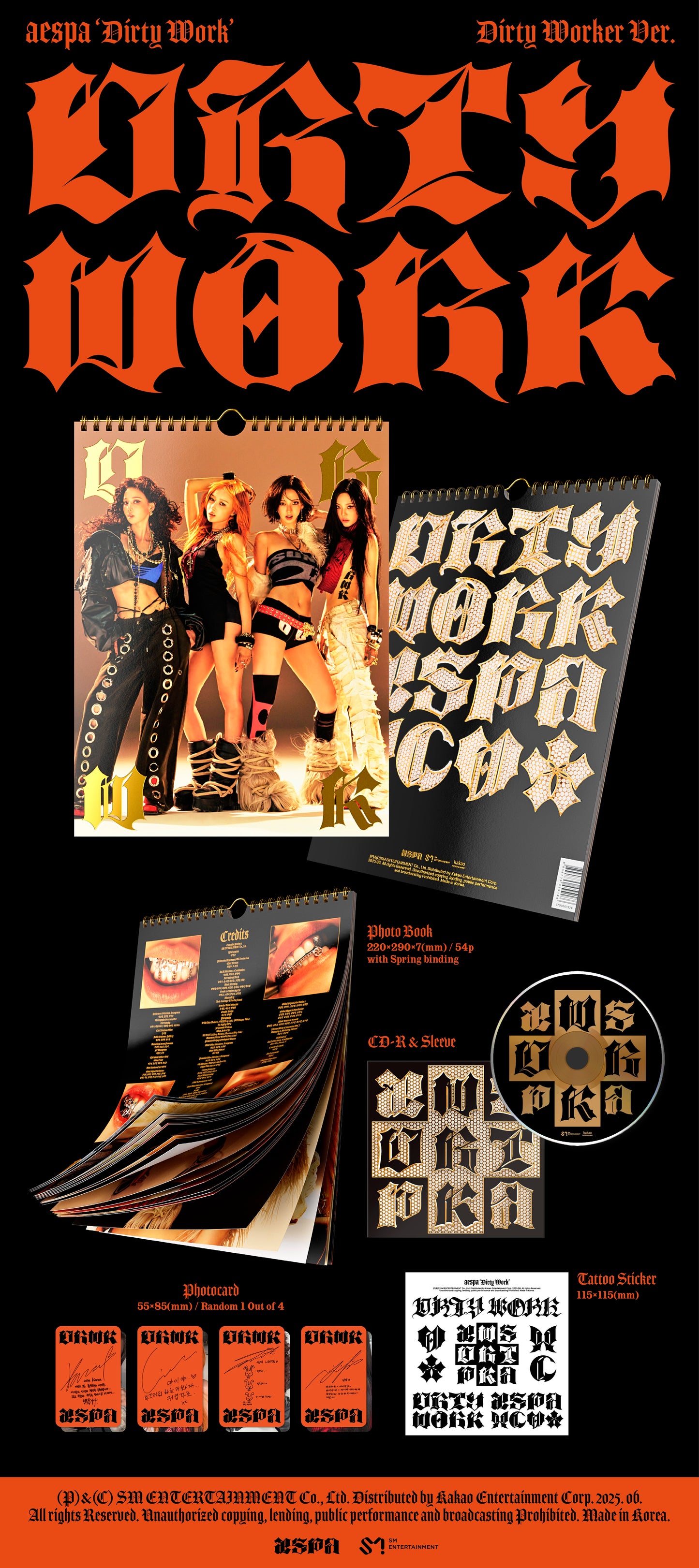 🎁BENEFIT AVAILABLE 🎁 aespa - Single Album [Dirty Work] (Dirty Worker Ver.)
