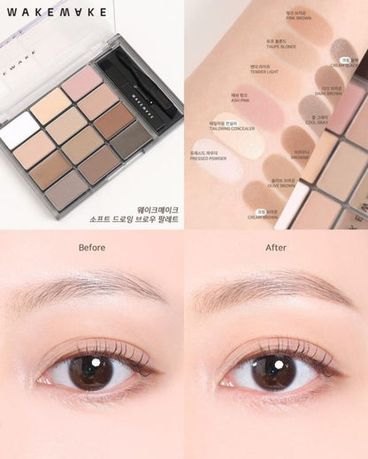 WAKEMAKE Soft Drawing Brow Palette