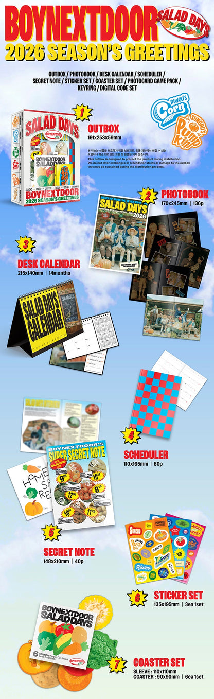 🎁MUSICPLANET BENEFIT🎁 BOYNEXTDOOR - BOYNEXTDOOR 2026 SEASON’S GREETINGS