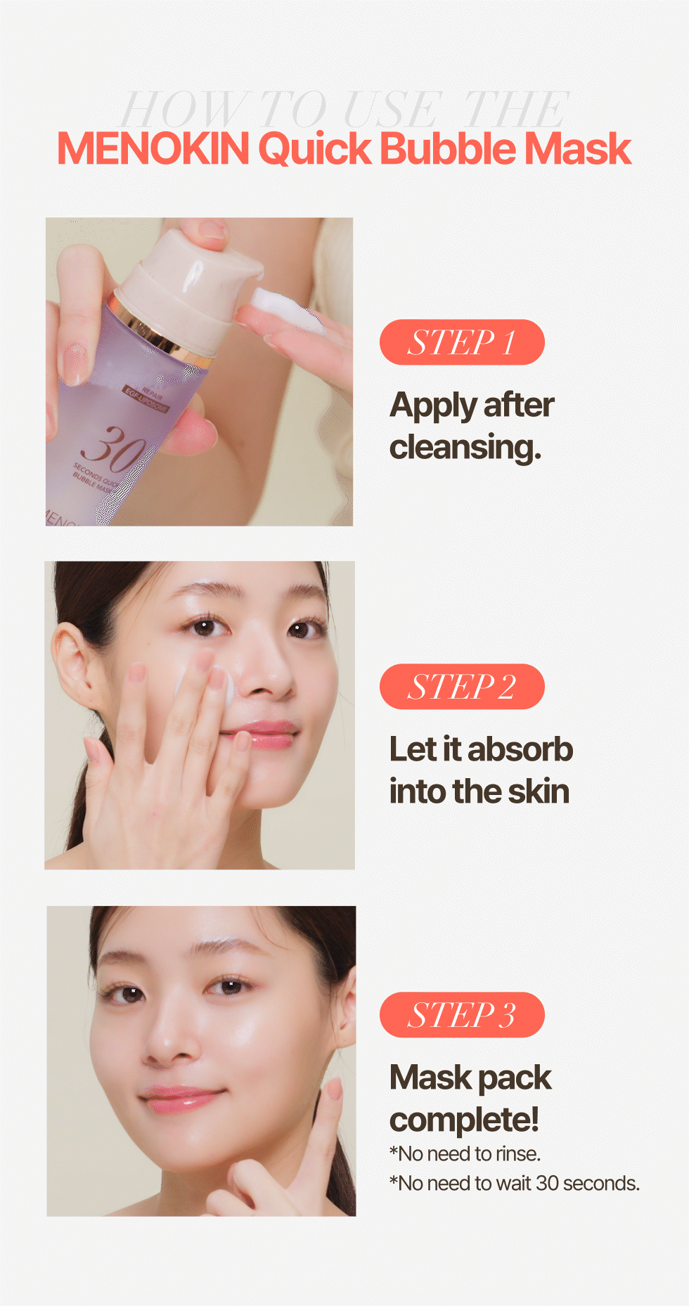 MENOKIN 30 Seconds Quick Bubble Mask