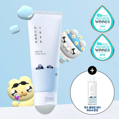 NUNUSSI EDITION X ROUND LAB 1025 Dokdo Cleanser 200ml 🎁+Cleansing Water 80ml