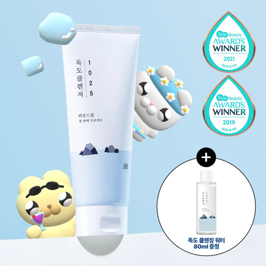 NUNUSSI EDITION X ROUND LAB 1025 Dokdo Cleanser 200ml 🎁+Cleansing Water 80ml