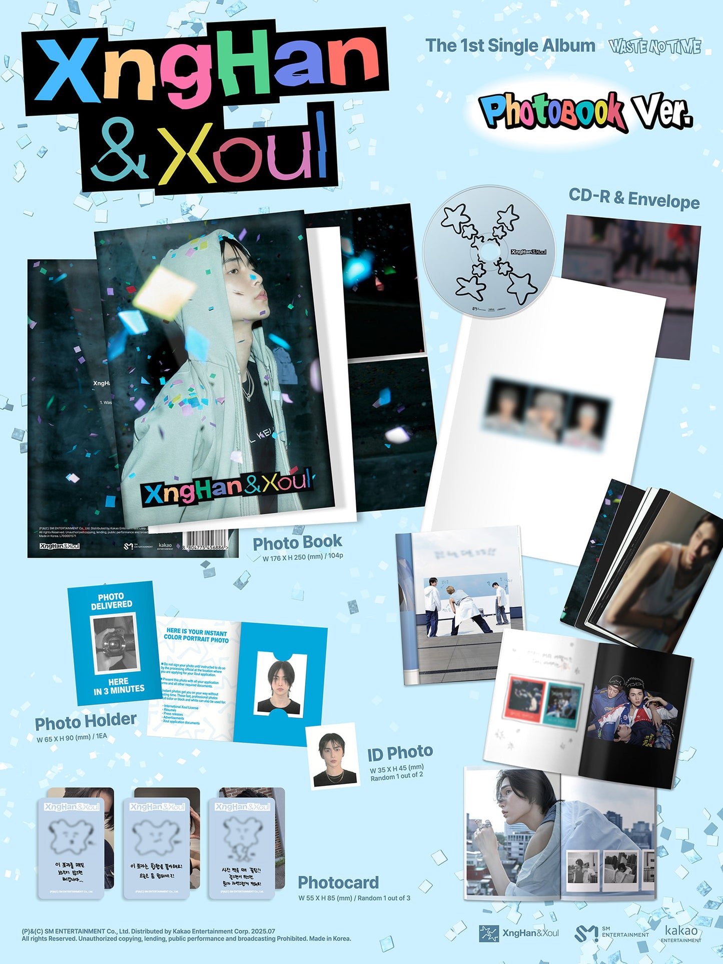 XngHan&Xoul - 1st Single Album [Waste No Time] (Photo Book Ver.)