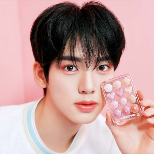 colorgram Pin Point Eyeshadow Palette 03 Pink + Lavender = Love (Pouch)