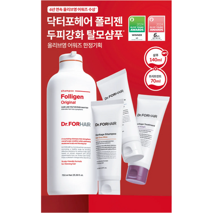 Dr.forhair Folligen Silk Shampoo 750mL Special Set