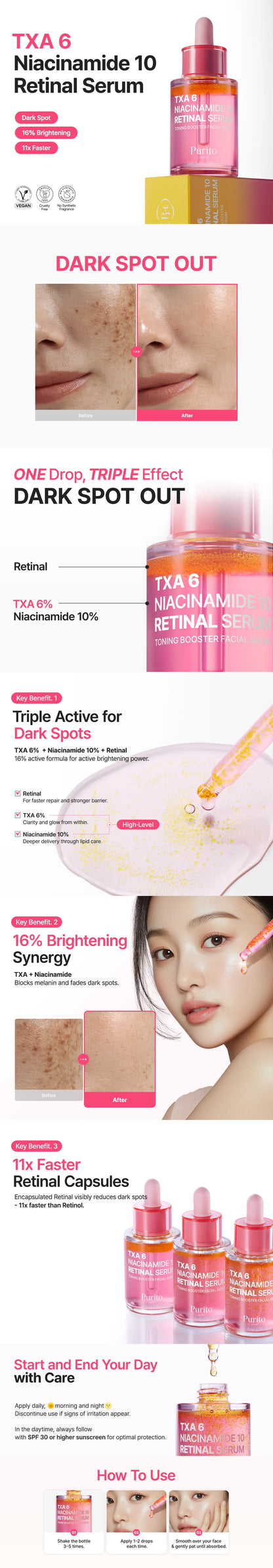 Purito Seoul TXA Niacinamide 10 Retinal Serum 30ml