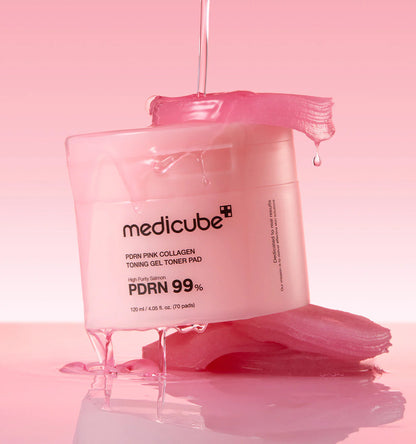 medicube PDRN Pink Collagen Toning Gel Toner Pads 70P