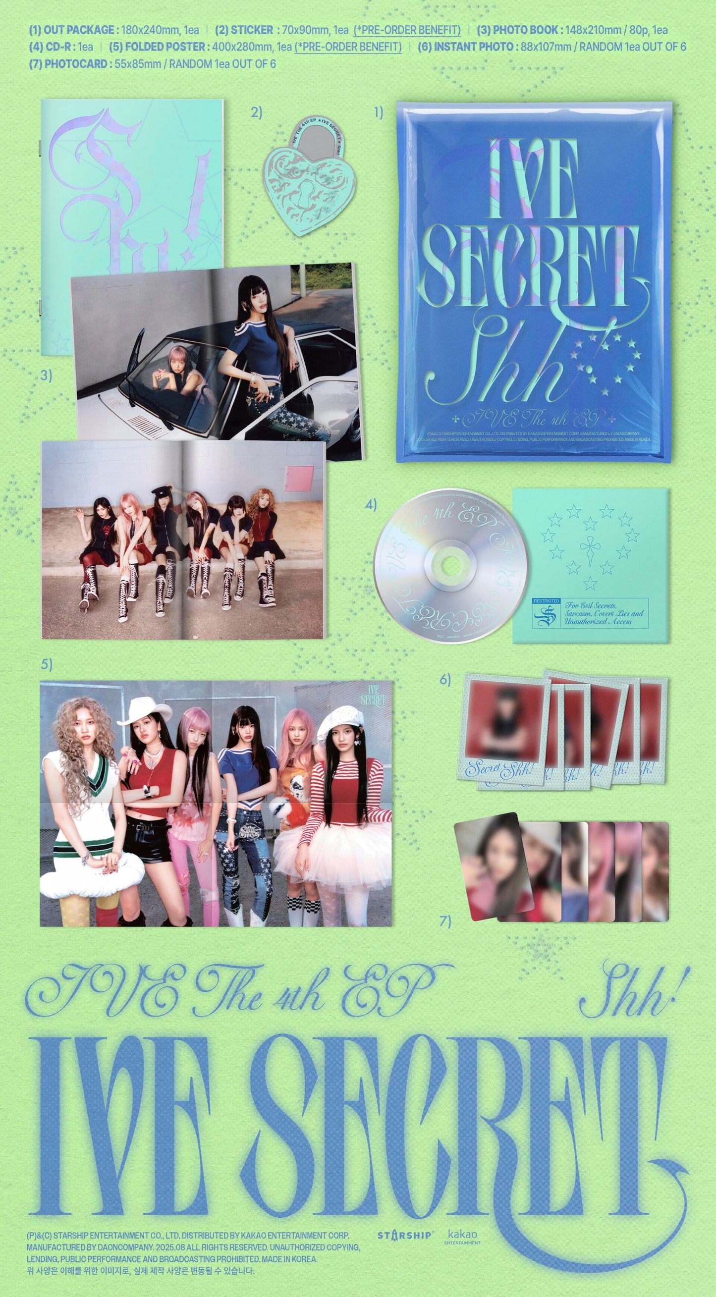 IVE - 4th mini album [IVE SECRET] (3 TYPES Random)