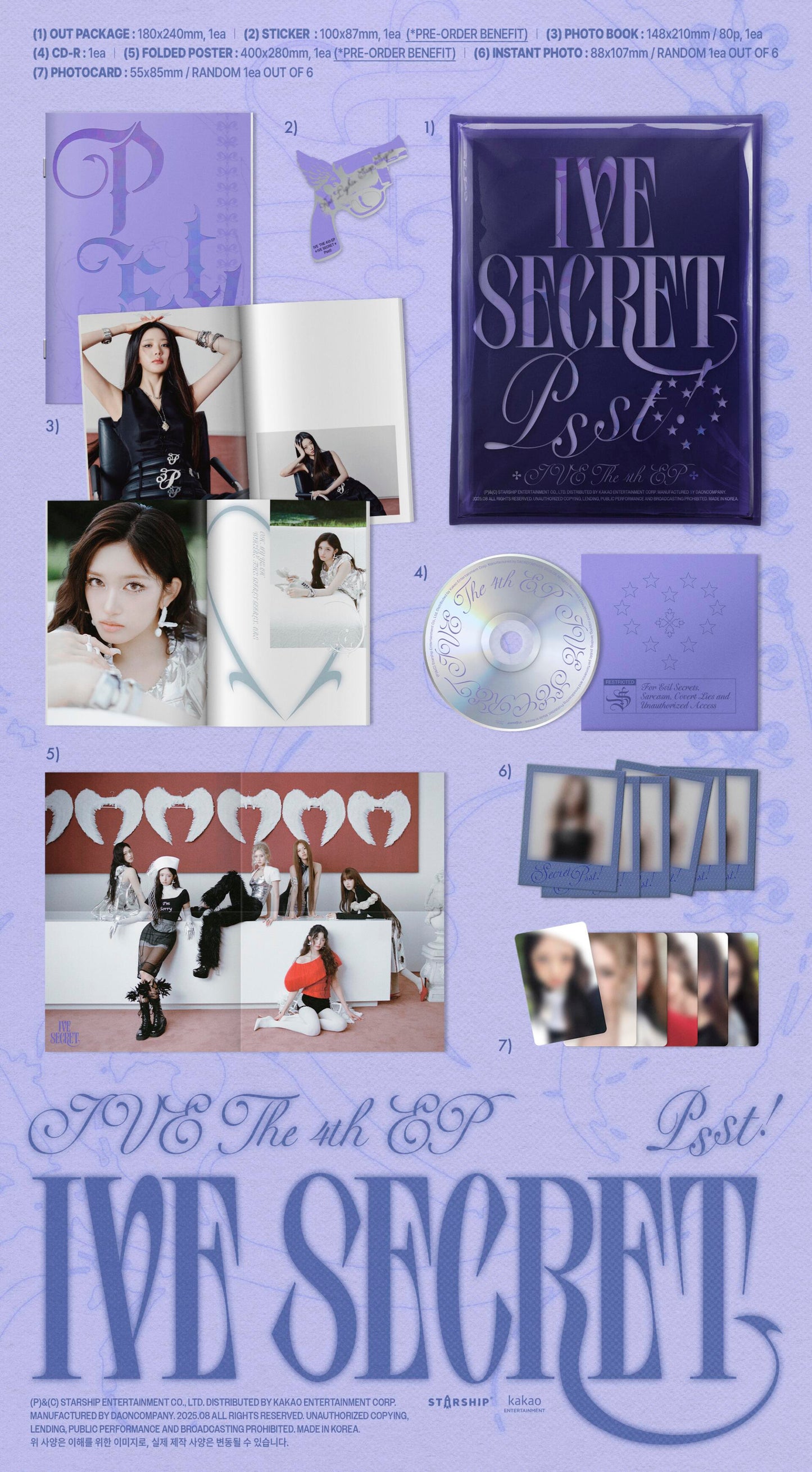 IVE - 4th mini album [IVE SECRET] (3 TYPES Random)