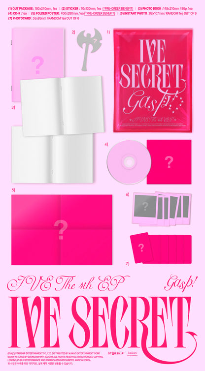 IVE - 4th mini album [IVE SECRET] (3 TYPES Random)