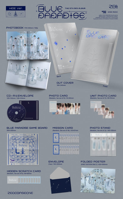 ZEROBASEONE - 5th mini album [BLUE PARADISE] (2 TYPES Random)